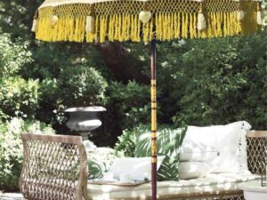 balinese umbrella in cream