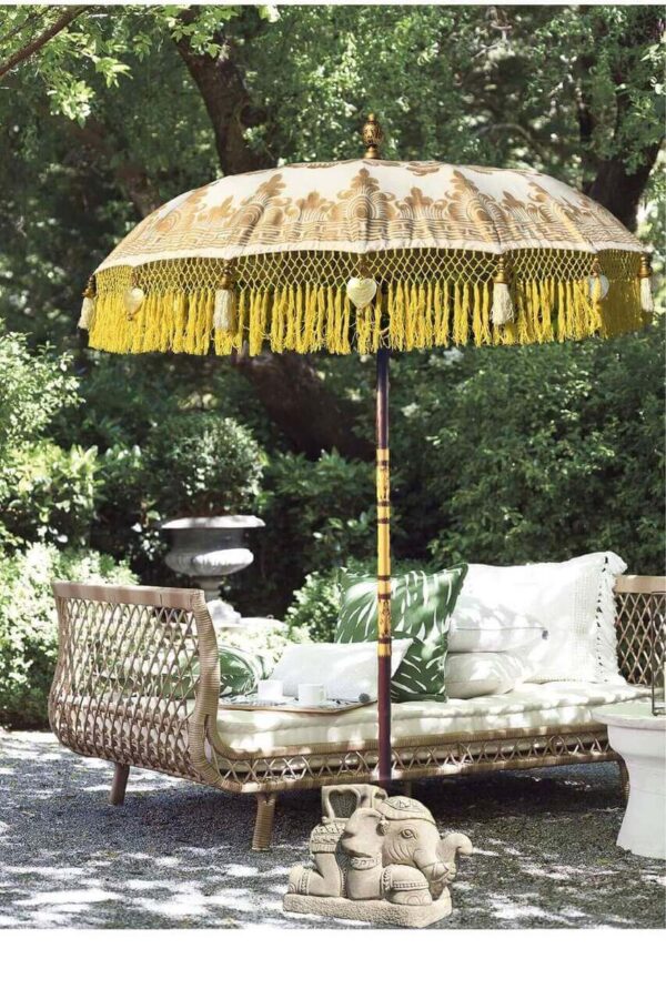 balinese umbrella in cream