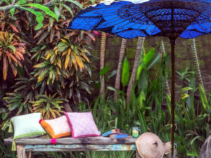 blue backyard parasol