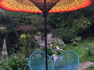 eight foot large umbrella golden daze patio umbrella Japanese parasol for the garden
