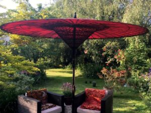 eight foot large umbrella imperial red 2