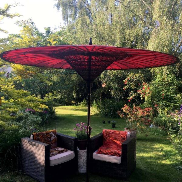 eight foot large umbrella imperial red 2