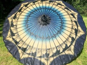 eight foot large umbrella misty blue 1