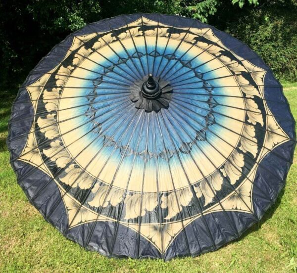 eight foot large umbrella misty blue 1