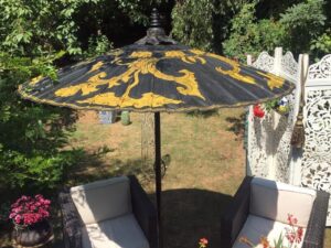 gold patio umbrella