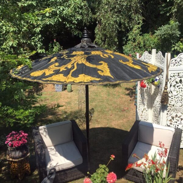 gold patio umbrella