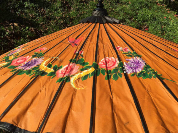 hand painted garden umbrella