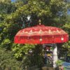 imperial red garden umbrella