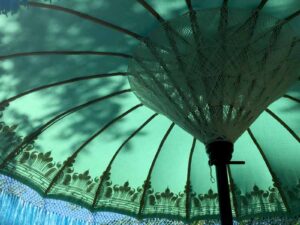 paradise island collection oriental umbrella turquoise sky 4