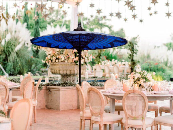 patio umbrella blue