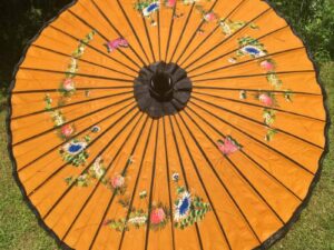 six foot medium umbrella flower meadow 1