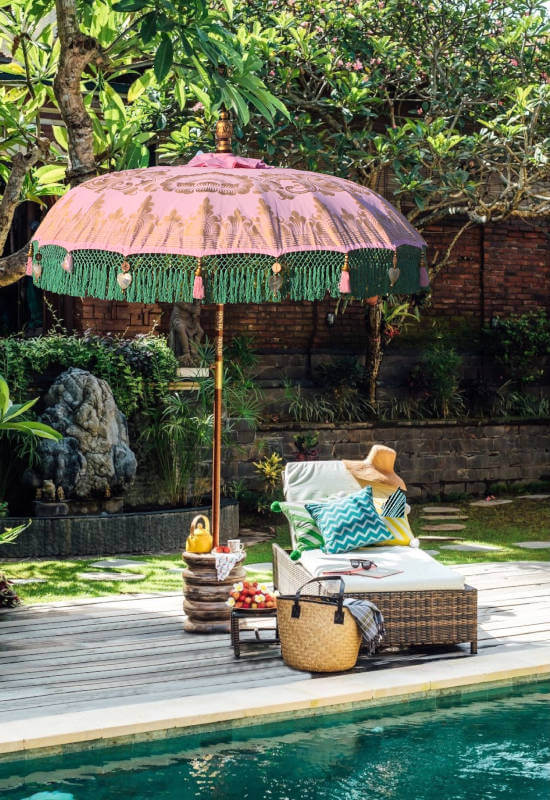 paradise island collection pink outdoor sun umbrella