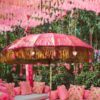 pink parasol for weddings