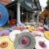 hand painted garden umbrellas