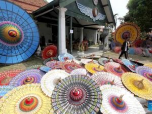 hand painted garden umbrellas