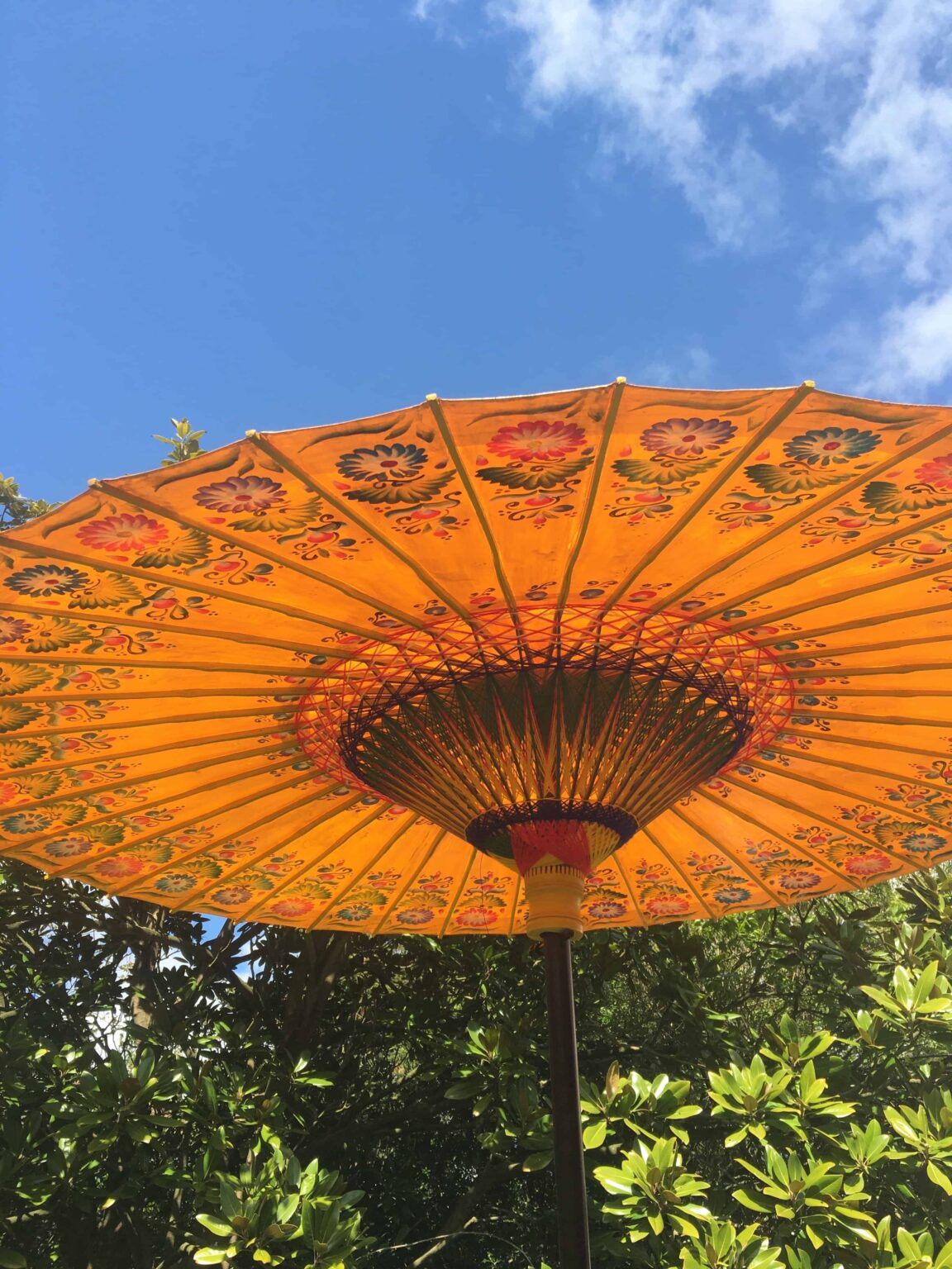 stunning garden umbrella hand painted
