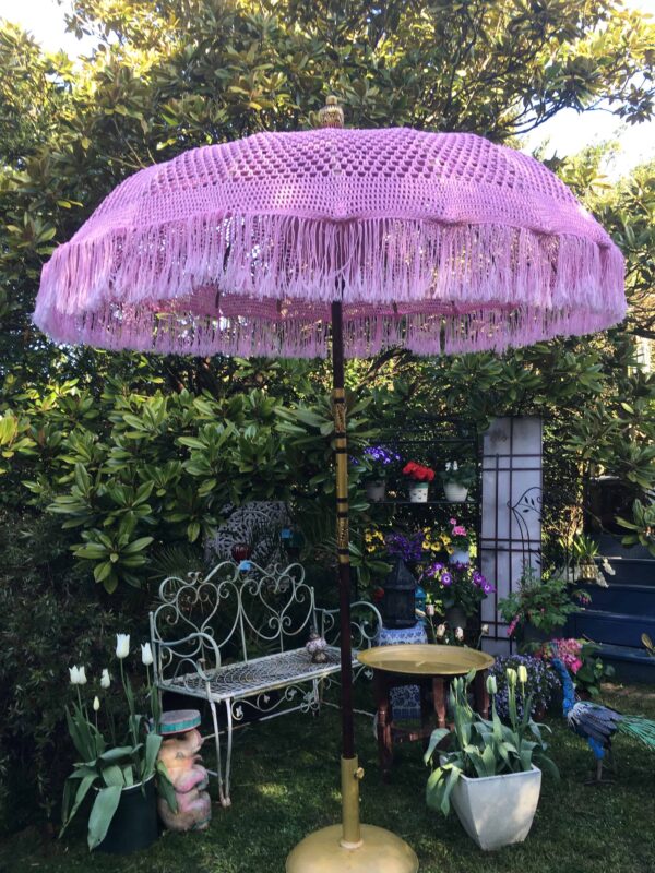 pink woven umbrella 2