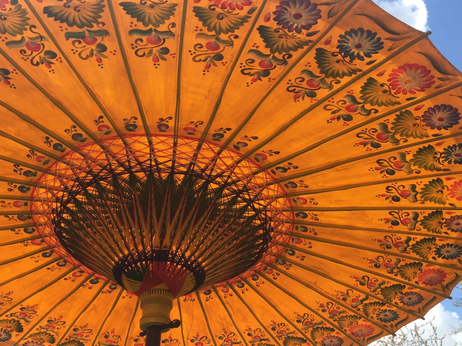 stunning garden umbrella hand painted