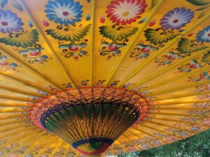Bali painted parasol