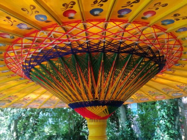 woven yellow parasol