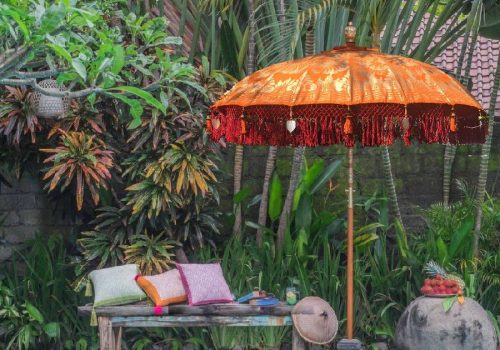Gold bali parasol