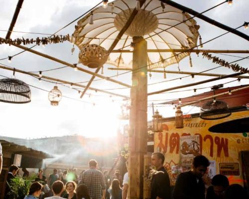 oriental umbrella on display